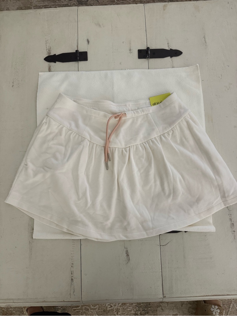 all in motion White Circle Skater Skirt with Drawstring